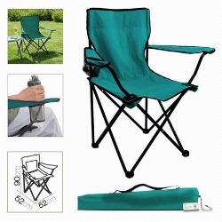 SILLA CAMPING PLEGABLE 52X52X90CM TURQUESA más grande SILLA CAMPING PLEGABLE 52X52X90CM TURQUESA | 10047 | 8422175100477