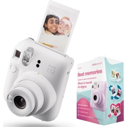 Fujifilm Instax Mini 12 Cámara Instantánea Clay White+ 10 Fotos y 3 Marcos | 4090100848 | 8429602011818