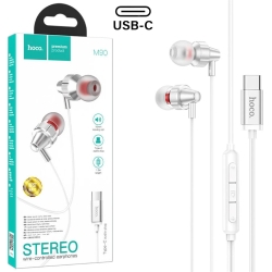 Hoco M90 Auricular USB-C con Micrófono Plata | 4010102478 | 6931474759399