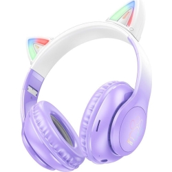Hoco W42 Auricular Cat Ears Bluetooth Purple Grape | 4010102280 | 6931474795854