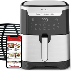Moulinex EZ801D10 Freidora de Aire y Grill XXL 6.5L Inox | 4071300044 | 3045387249731 | Hay 6 unidades en almacén | Entrega a domicilio en Canarias en 24/48 horas laborables