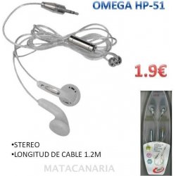 Omega Hp-51 Auricular | 4010100120 | 5023588100516 | 10,55 euros