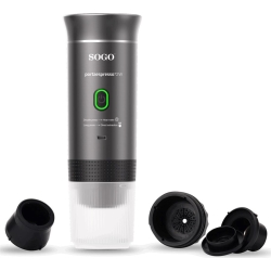 Sogo Cafetera Portátil Recargable para cápsulas y café mo | CAF-SS-5622 | 8425490139955 | Hay 10 unidades en almacén | Entrega a domicilio en Canarias en 24/48 horas laborables