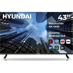 Televisor 43`` Hyundai QLED HTV4300QUA UHD 4K Smart Tv Wifi Televisor 43`` Hyundai QLED HTV4300QUA UHD 4K Smart Tv Wifi | 4050100327 | Hay 10 unidades en almacén | Entrega a domicilio en Canarias en 24/48 horas laborables