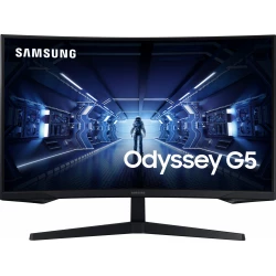 Samsung Monitor 27` Odyssey G5 Gaming Curvo 1000R 2560x1440 WQHD 144Hz VA 1ms 30 | LC27G55TQBUXEN | 8806094651317 [1 de 9]