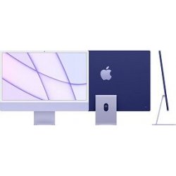 Imagen de Apple iMac 24`` Retina 4.5K Chip M1 con CPU de 8 nucleos 16GB de memoria unificada 512GB SSD Grafica M1 GPU de 8 nucleos Magic Keyboard con Touch ID Gigabit ethernet Purpura