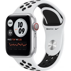 Imagen de Apple Watch Nike Series 6 GPS + Cellular Caja aluminio Plata 40mm Correa deportiva Platino puro/negro