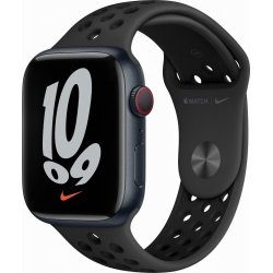 Imagen de Apple Watch Nike Series 7 GPS + Cellular Caja aluminio Medianoche 45mm Correa deportiva Antracita/negra
