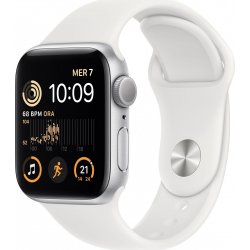 Apple Watch Serie SE GPS Caja aluminio Plata 40mm Correa deportiva Blanco | MNJV3TY/A | 0194253157663