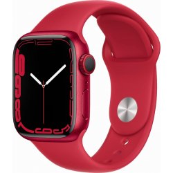 Imagen de Apple Watch Series 7 GPS + Cellular Caja aluminio Roja 41mm Correa deportiva Roja