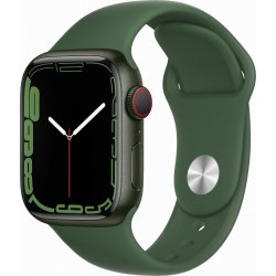 Imagen de Apple Watch Series 7 GPS + Cellular Caja aluminio Verde 41mm Correa deportiva Verde trebol