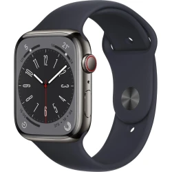 Apple Watch Series 8 GPS + Cellular Caja acero inoxidable Grafito 45mm Correa deportiva Medianoche [1 de 3]