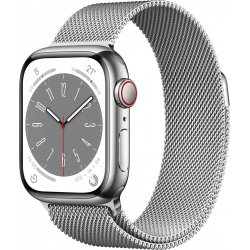 Apple Watch Series 8 GPS + Cellular Caja acero inoxidable Plata 41mm Pulsera Milanese Loop Plata [1 de 3]