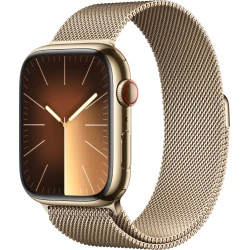 Apple Watch Series 9 GPS + Cellular Caja de acero inoxidable Oro de 45mm con Pul | MRMU3QL/A | 0195949025822 [1 de 5]