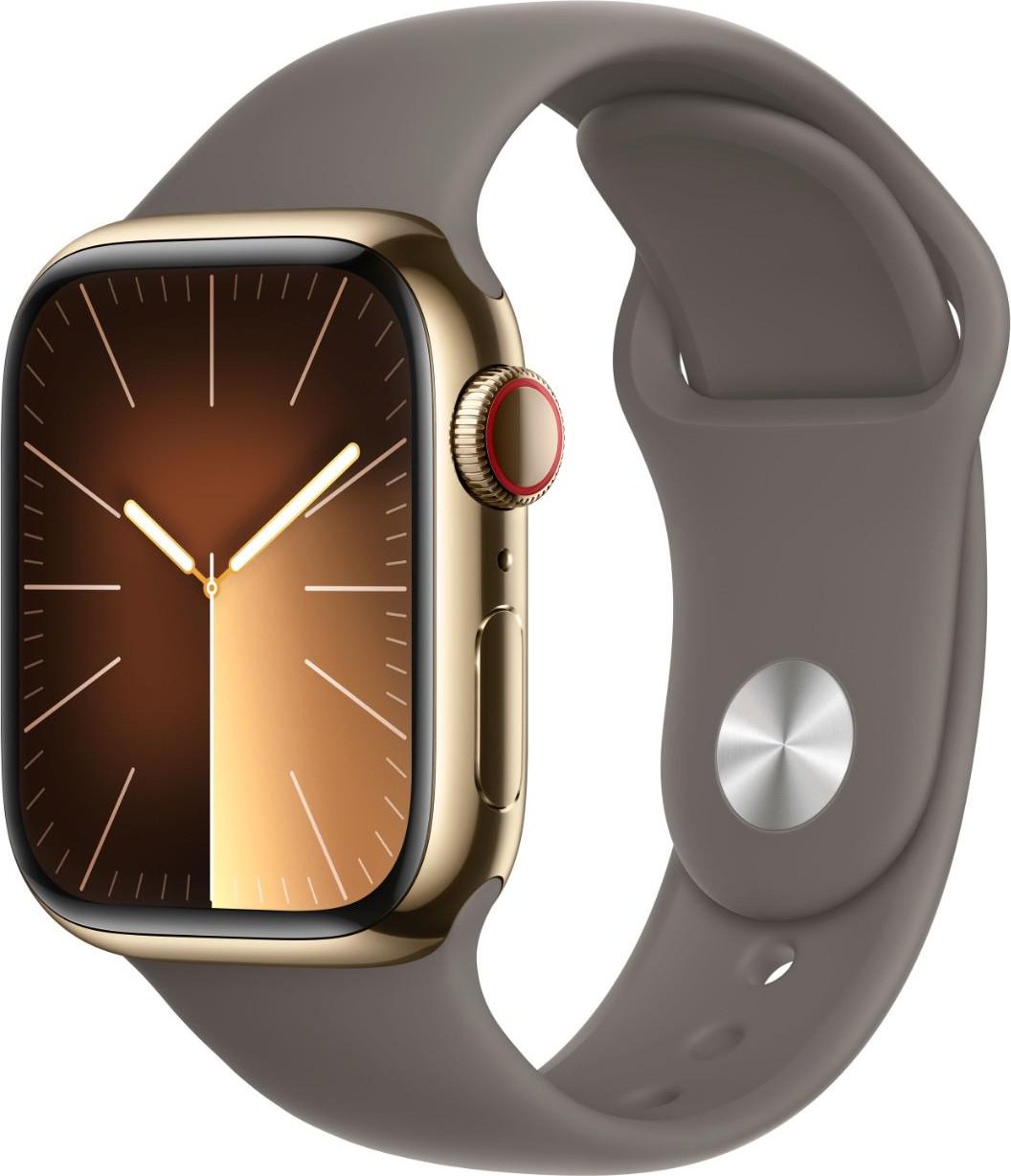 Apple Watch Series 9 GPS + Cellular Caja de acero inoxidable Oro de 41mm con C | MRJ63QL/A | 0195949023286 [1 de 5]