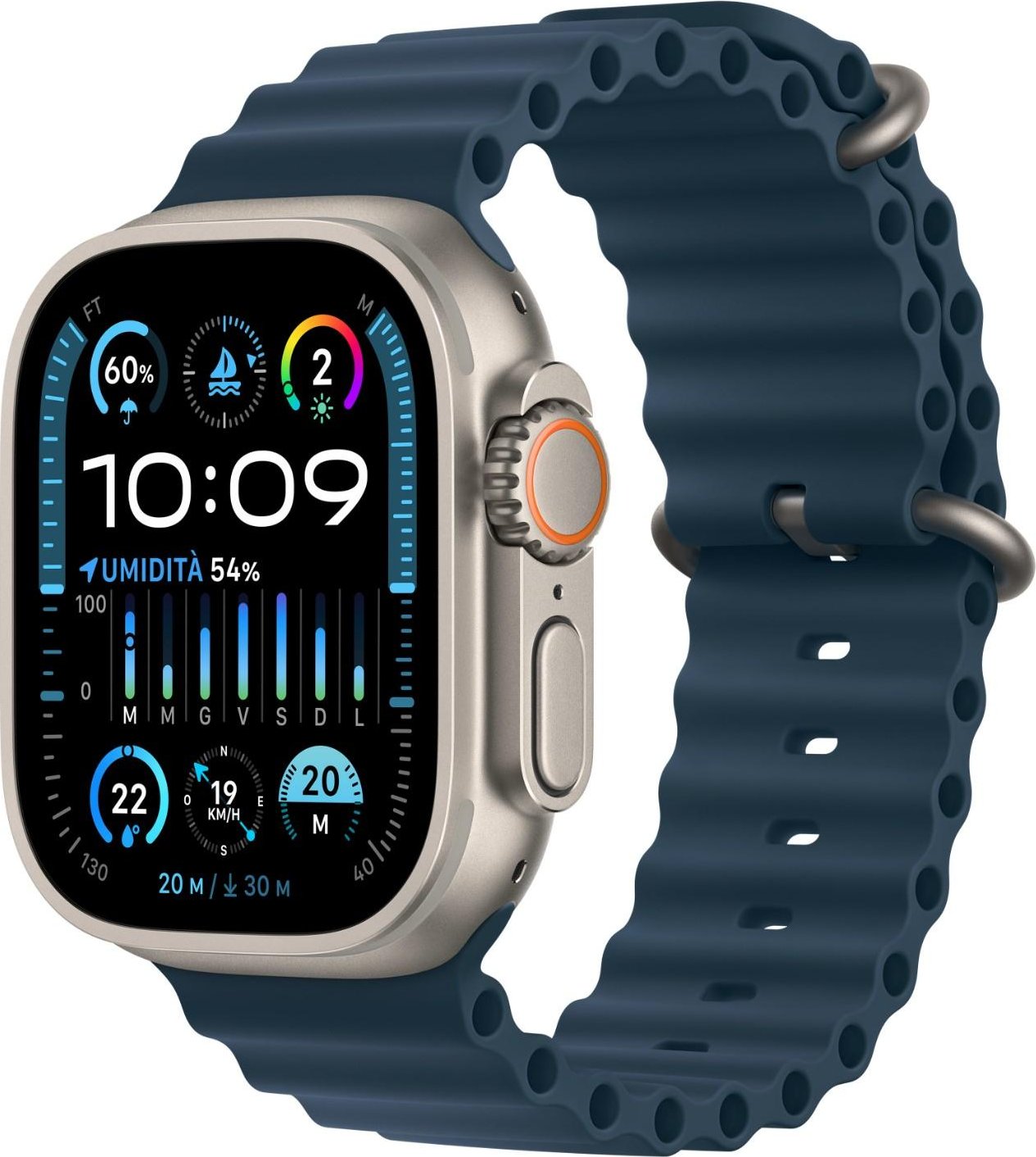 Apple watch ultra 2 gps + cellular caja de titanio de 49mm correa ocean azul | MREG3TY/A | 0194253826217 [1 de 7]