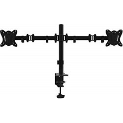 Equip Soporte de Monitor/TV para mesa Desde 13` hasta 27` Doble brazo articulado Inclinable Giratorio 360 Soporta 2 Monitor/TV VESA 100x100 hasta 8Kg Negro más grande Equip Soporte de Monitor/TV para mesa Desde 13` hasta 27` Doble brazo articulado | 650152