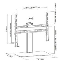 Equip Soporte de Monitor/TV para mesa Desde 32` hasta 55` Regulable en altura In | 650611