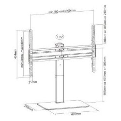 Equip Soporte de Monitor/TV para mesa Desde 37` hasta 70` Regulable en altura In | 650612