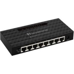 Level one Switch 8 puertos RJ45 10/100/1000Mbps Sobremesa | GEU-0821 | Hay 5 unidades en almacén | Entrega a domicilio en Canarias en 24/48 horas laborables
