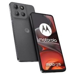 Motorola Smartphone Moto G15 capacidad 128GB Ram 8GB procesador Media Tek Helio G81 Extreme 4G Pantalla 6.72`` FHD+ 2400x1080 60Hz camara frontal 8Mp camara trasera 50Mp + 5Mp ranura dual Sim micro SD NFC bateria 5200 mAh color Gris Gravity Motorola Smartphone Moto G15 capacidad 128GB Ram 8GB procesa | PB6E0007SE | Hay 2 unidades en almacén | Entrega a domicilio en Canarias en 24/48 horas laborables