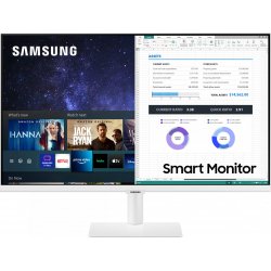 Imagen de Samsung Monitor 27`` con Smart TV Apps y TV Plus LS27AM503NUXEN 1920X1080 a 60Hz Full HD Panel S-VA 8ms 250cd/m2 3000:1 16:9 2xHDMI 2xUSB HUB WIFI Integrado Airplay 2 Bluetooth Altavoces Inclinacion +22/-2 Soporte VESA 100x100mm Dimensiones 615.5x455.4x193.5mm 3.6Kg Blanco