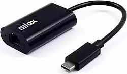 Adaptador De Red Nilox Usb-c A Rj45 Negro (NXADAP06) | 8436556140747 | 13,00 euros