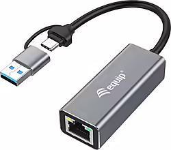 Adaptador Equip Usb-c A Rj45 2.5 Gbe Gris (EQ133495) | 21,00 euros