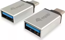 Adaptador EQUIP USB-C a USB-A Pack 2 (EQ133473) | Hay 4 unidades en almacén | Entrega a domicilio en Canarias en 24/48 horas laborables