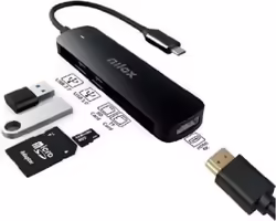 Adaptador Nilox Usb-c A Usb3 Hdmi Sd Msd (NXDSUSBC05) | 8054320847472 | 21,00 euros
