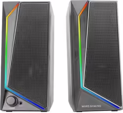 Altavoces Mars Gaming 2.0 15w Rgb 3.5mm Negro (MS72) | 13,99 euros