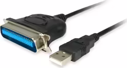 Cable EQUIP USB-A/M a Paralelo 1.5m Negro (EQ133383) | Hay 3 unidades en almacén | Entrega a domicilio en Canarias en 24/48 horas laborables
