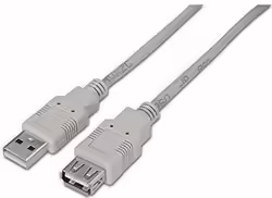 Cable AISENS USB-A/M a USB-A/H 1.8M Beige (A101-0013) | Hay 7 unidades en almacén