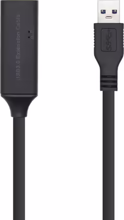 Cable AISENS USB-A/M a USB-A/H 10m Negro (A105-0408) | Hay 5 unidades en almacén