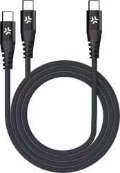 Cable CELLY Usb-C a 2Usb-C 100w 1.3m (USBC2USBCBK) | Hay 5 unidades en almacén | Entrega a domicilio en Canarias en 24/48 horas laborables