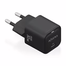 Cargador Aisens Gan 30w 1usb-c Negro (ASCH-30W1P019-BK) | 6,70 euros