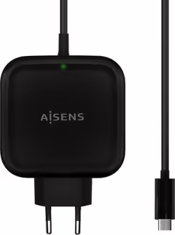 Cargador Pared Aisens 65w Usb-c Negro (ASCH-1PD65WL-BK) | 8436574707939 | 15,10 euros