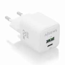 Cargador Pared Aisens Gan 20w Usb-a C (ASCH-20W2P010-W) | 8436574709469 | 5,20 euros