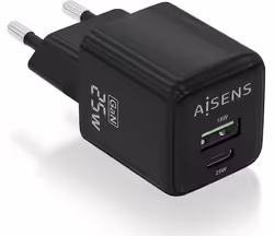 Cargador Pared Aisens Gan 25w Usb-a C(ASCH-25W2P015-BK) | 8436574709513 | 6,70 euros