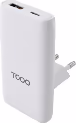Cargador De Viaje Tooq Gan Usb-a Usb-c Pd Qc 65w Blanco | TQWC-GANSL65W1A1C | 16,00 euros