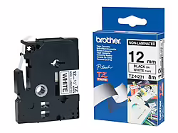 Cinta Brother 12mm 8m Negro Sobre Blanco (TZe-N231) | 4977766691840 | 12,00 euros