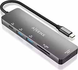 Dock Aisens Usb-c A 2usb-a Hdmi Usb-c (ASUC-6P016-GR) | 8436574709964 | 17,00 euros
