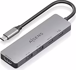 Docking Aisens 5en1 Usb-c 4k 60hz Gris (ASUC-5P028-GR) | 15,00 euros
