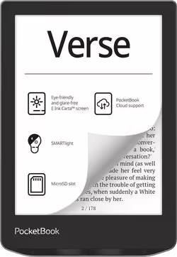 eBook PocketBook Verse 6`` 8Gb WiFi Gris (PB629-M-WW) | Hay 3 unidades en almacén | Entrega a domicilio en Canarias en 24/48 horas laborables