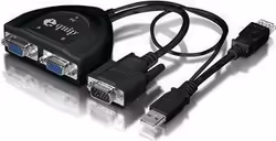 Splitter EQUIP 1xVGA In 2xVGA Out Negro (EQ332521) | Hay 4 unidades en almacén | Entrega a domicilio en Canarias en 24/48 horas laborables