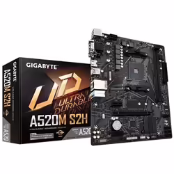 GIGABYTE A520M S2H: (AM4) 2DDR4 DVI HDMI mATX | GAA52MS2H-00-G | Hay 1 unidades en almacén | Entrega a domicilio en Canarias en 24/48 horas laborables