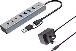 Hub Conceptronic Usb-c A 7xusb-a C Gris (HUBBIES20GP) | 34,00 euros