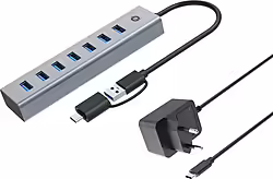 Hub Conceptronic Usb-c A 7xusb-a Gris (HUBBIES21GP) | 30,00 euros