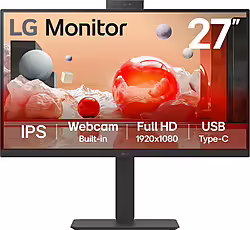 Monitor LG 27`` IPS FHD con WebCam Negro (27BA850-B) | Hay 2 unidades en almacén