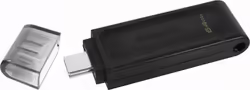 Pendrive Kingston DT70 64Gb USB-C 3.0 Negro (DT70/64GB) | Hay 10 unidades en almacén | Entrega a domicilio en Canarias en 24/48 horas laborables